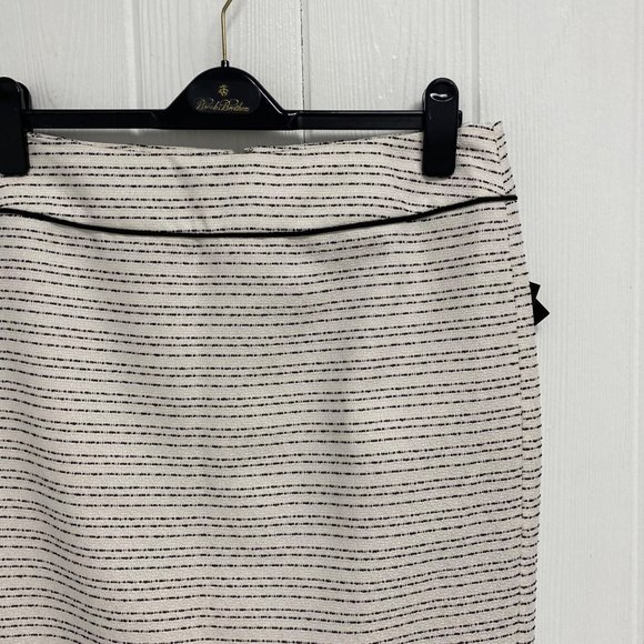 Le Suit Separates women's size 10 formal straight skirt glitters ivory black - Picture 9 of 11